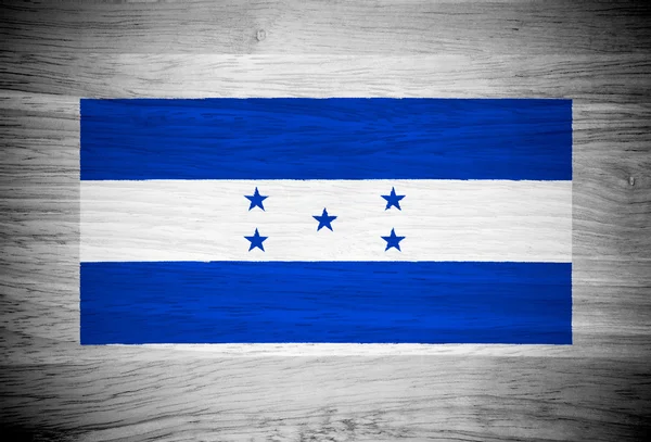 Honduras flag on wood texture — Stock Photo, Image