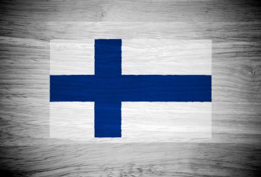 ahşap doku Finlandiya bayrağı