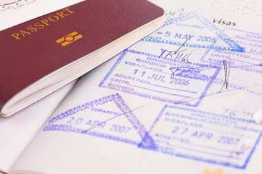 pasaport ve göçmen pullar