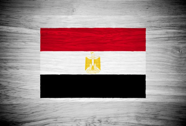 Egypt flag on wood texture — Stock Photo, Image