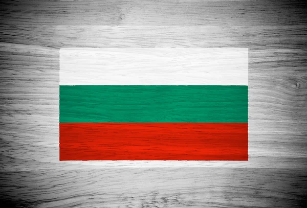 Bulgaria flag on wood texture — Stock Photo, Image