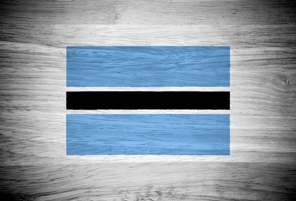 Bandeira do Botsuana sobre textura de madeira — Fotografia de Stock