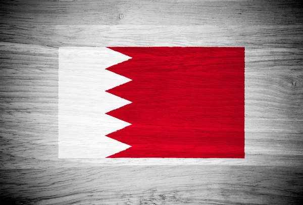 Bahrain flag on wood texture — Stock Photo, Image
