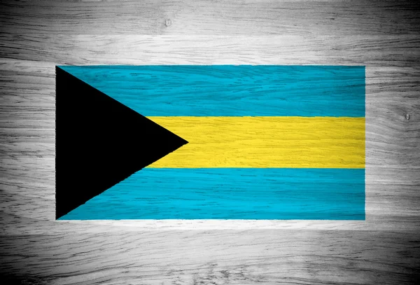 Bandera de Bahamas sobre textura de madera —  Fotos de Stock