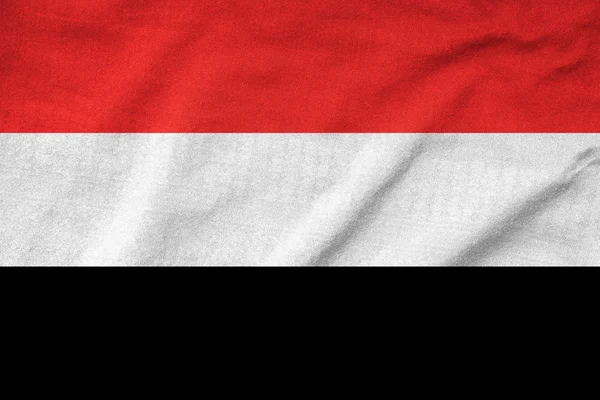 Ruggig Jemen flagga — Stockfoto