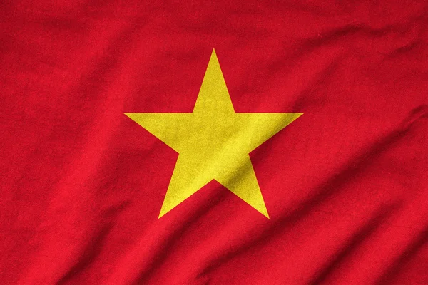 Gegolfde vietnam vlag — Stockfoto