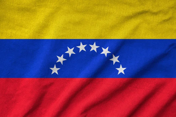 Bandera de Venezuela con volantes — Foto de Stock