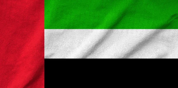Gekrümmte Flagge der Vereinigten Arabischen Emirate — Stockfoto