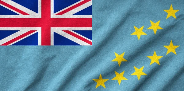 Ruggig Tuvalus flagga — Stockfoto