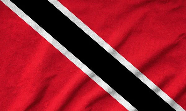 Rozcuchané vlajky trinidad a tobago — Stock fotografie