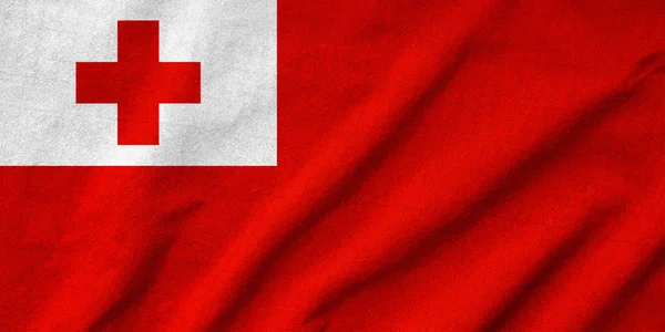 Bandeira de Tonga com babados — Fotografia de Stock