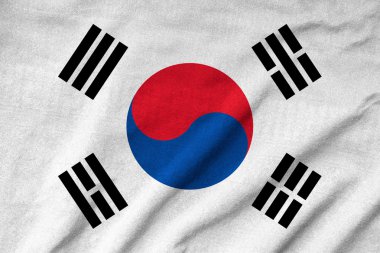fırfır yakalı Güney Kore bayrağı