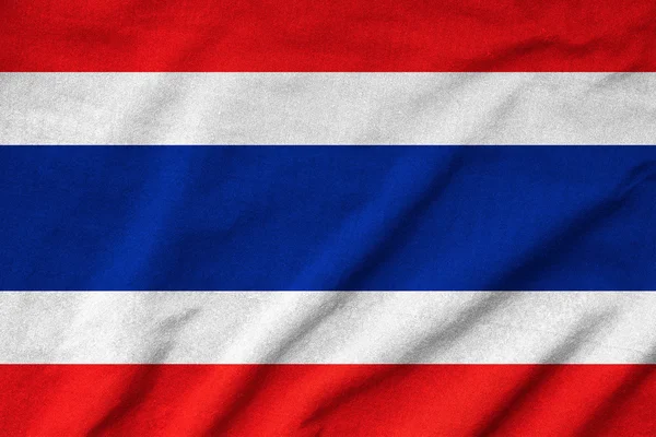 Gekräuselte thailändische Flagge — Stockfoto