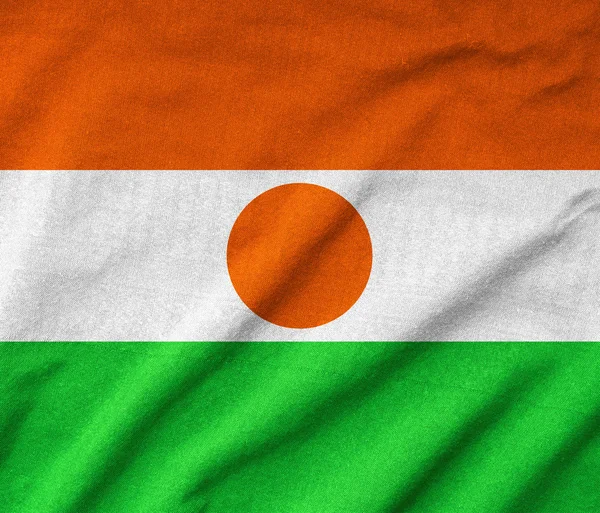 Ruffled Niger Flag — Stock Photo, Image