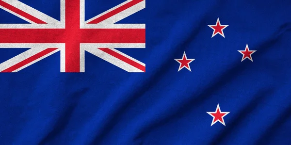 Potargane flaga Nowej Zelandii — Zdjęcie stockowe