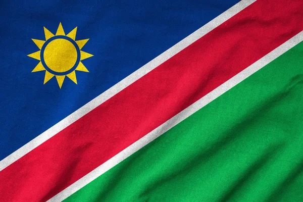 Gegolfde Namibië vlag — Stockfoto