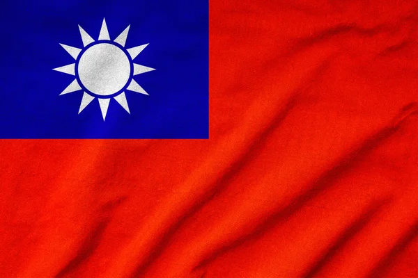 Bandera de Taipei con volantes — Foto de Stock
