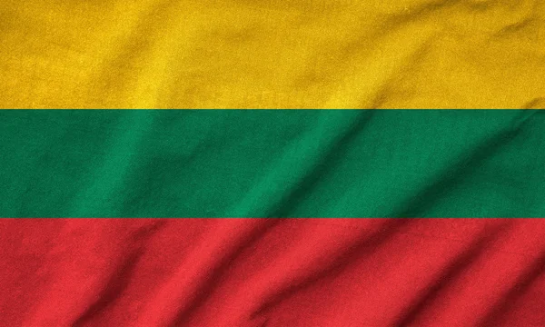 Ruffled Lithuania Flag — Stock Photo, Image