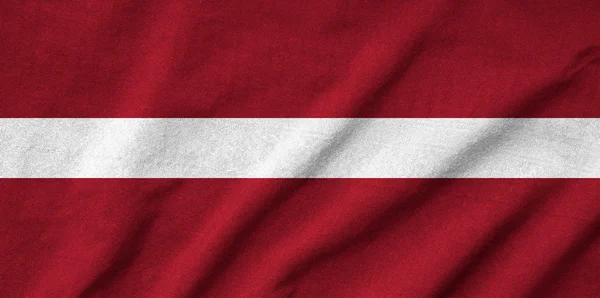 Ruffled Latvia Flag — Stock Photo, Image