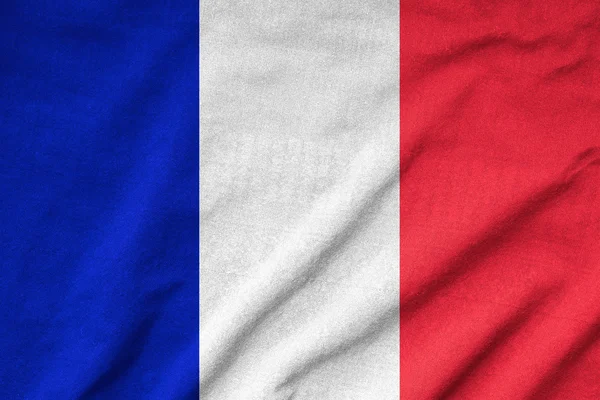 Bandera de Francia con volantes — Foto de Stock
