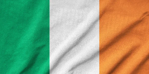 Ruffled Ireland Flag — Stock Photo, Image