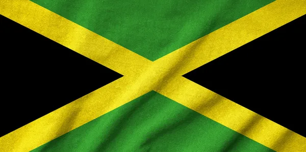 Gegolfde jamaica vlag — Stockfoto