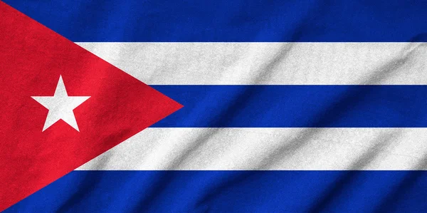 Bandeira de Cuba com babados — Fotografia de Stock
