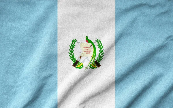 Ruffled Guatemala Flag — Stock Photo, Image