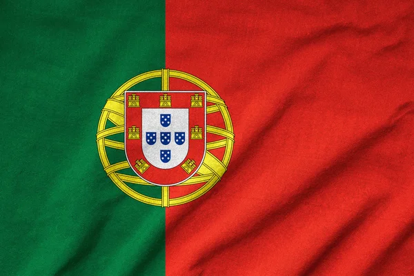 Ruffled Portugal Flag — Stock Photo, Image