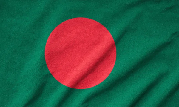 Ruffled Bangladesh Flag — Stock Photo, Image