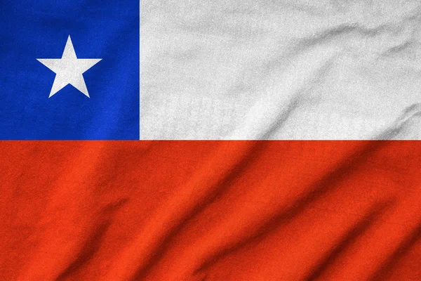 Ruffled Chile Flag — Stock Photo, Image