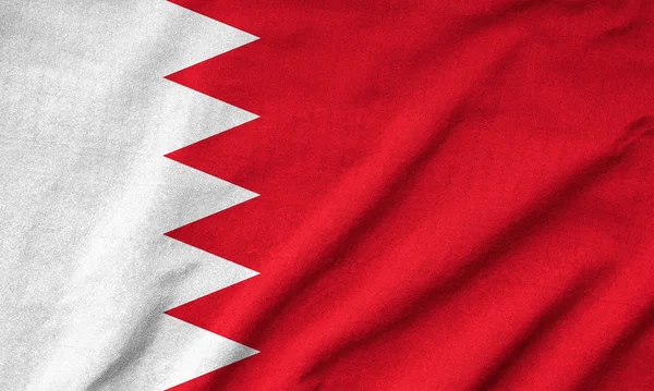 Ruffled Bahrain Flag — Stock Photo, Image