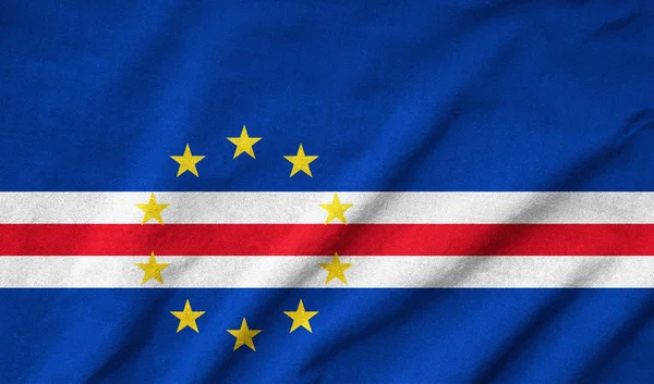 Bandeira de Cabo Verde com babados — Fotografia de Stock