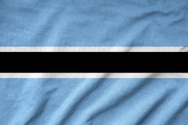 Dalgalı Botswana Bayrağı