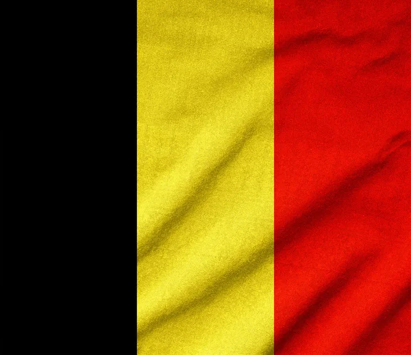 Ruggig Belgien flagga — Stockfoto