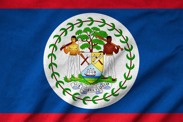 Bandiera del Belize increspata — Foto Stock