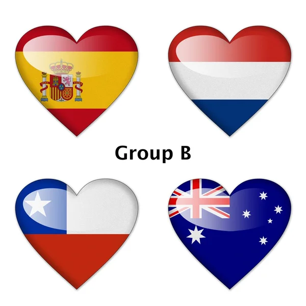 Grupo B, España, Países Bajos, Chile y Australia — Foto de Stock