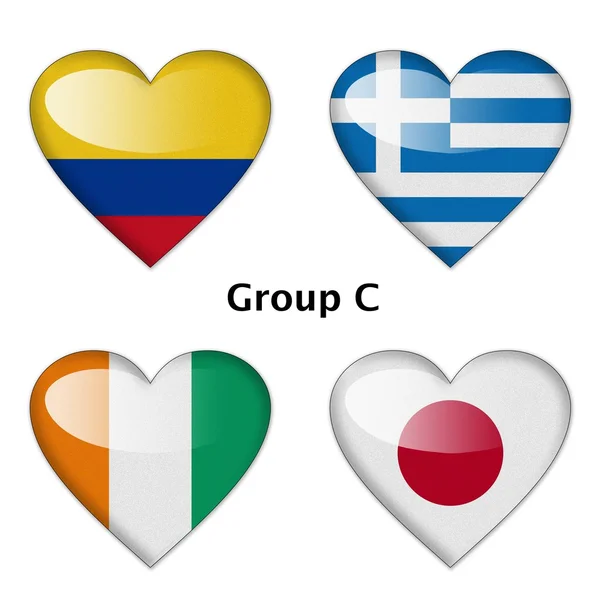 Grupo C, Colombia, Grecia, Costa de Marfil y Japón — Foto de Stock