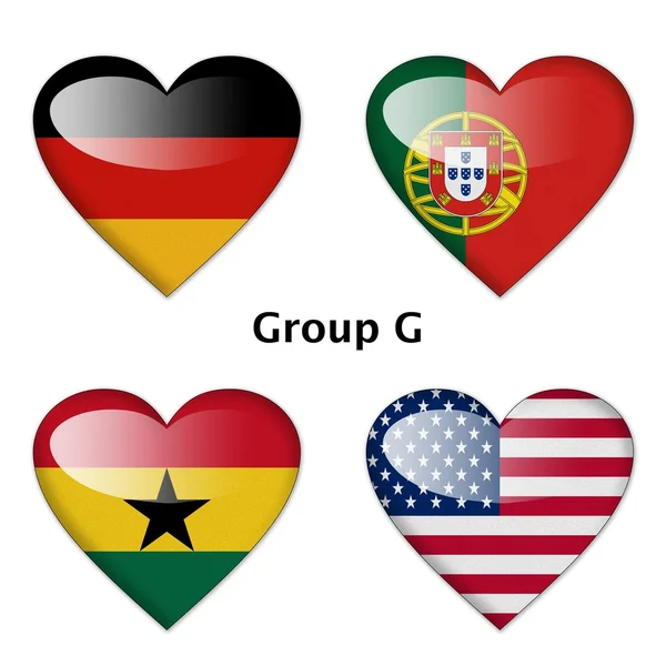 Groep g, Duitsland, portugal, ghana en Verenigde Staten — Stockfoto