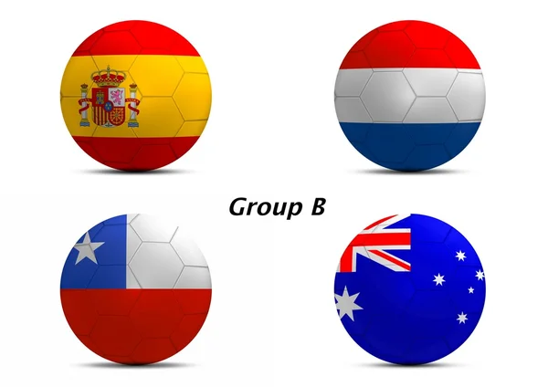Group B, Spain, Netherlands, Chile, and Australia — Stock Photo, Image
