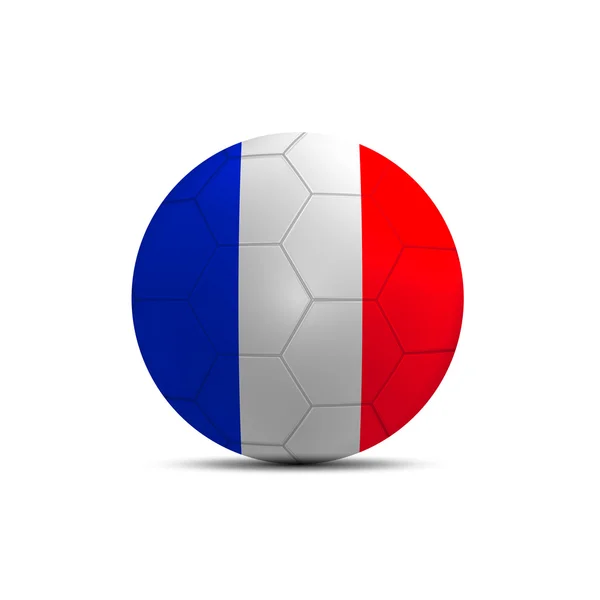 Frankreich Flagge Ball isoliert auf weißem Hintergrund — Stockfoto