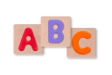 Beyaz arka plan üzerinde izole abc