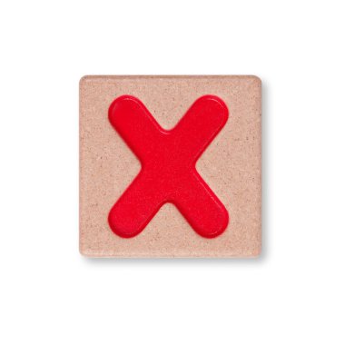 beyaz zemin üzerinde izole x harfi