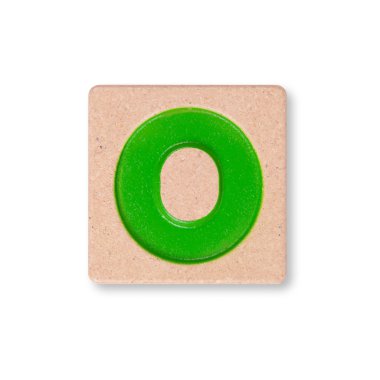 Beyaz arka plan üzerinde izole harf o