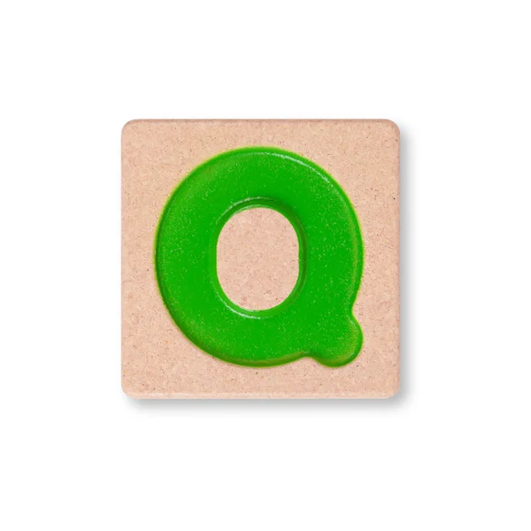 Carta Q isolado no fundo branco — Fotografia de Stock