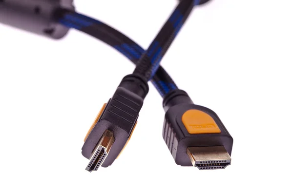 HDMI-Kabel isoliert auf weißem Hintergrund — Stockfoto