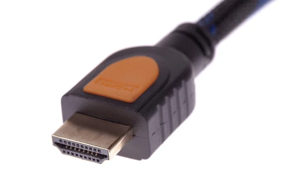 Beyaz arkaplanda HDMI kablosu izole edildi — Stok fotoğraf