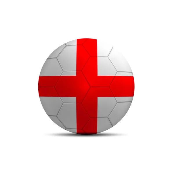 England Flagge Ball isoliert auf weißem Hintergrund — Stockfoto