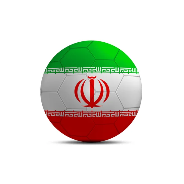 Irã bandeira bola isolada no fundo branco — Fotografia de Stock
