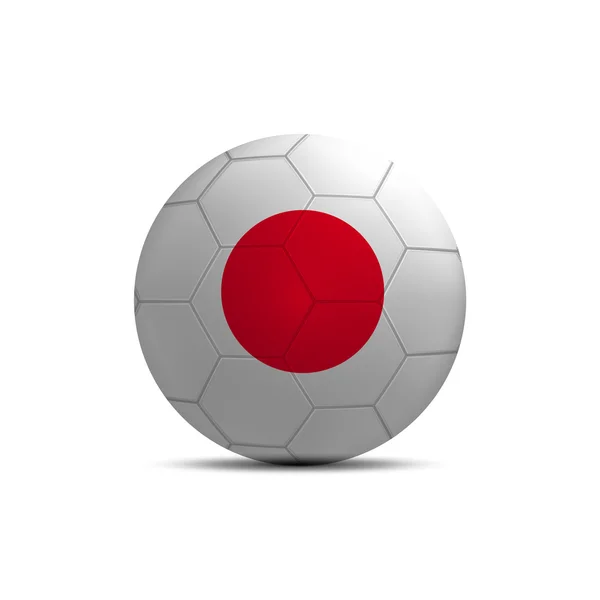 日本国旗ボールの白い背景で隔離 — ストック写真